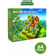 Manyetik Yapı Blokları 64 Parça – Çocuklar Için Eğitici Oyuncak Seti Forest