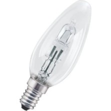 Kat Tech Halojen Mum Ampul 40W E14 İnce Duy Şeffaf Sıcak Işık Dimmer Uyumlu Avize Ampulü