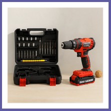 Nida 24W Şarjlı Matkap Seti 1350 Rpm Çantalı (Kırmızı) Nıda