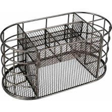 Nikel Metal Mesh Masaüstü Organizer Çekmeceli Çok Bölmeli 22X11X11 cm 9507B