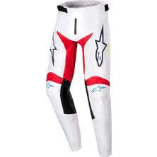 Alpinestars Youth Racer Hana Genç Kros Motosiklet Pantolonu Beyaz  Kırmızı