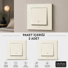 Ovivo Beyaz Light Zil Anahtarı Çerçeve Dahil
