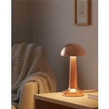 Bronz Dokunmatik Masa Lambası 3 Renk LED Şarjlı Kablosuz USB Çıkışlı