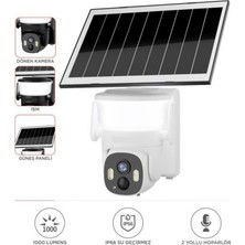 CMR30 Güvenlik Kamerası, Güneş Enerjili, Wifi Ip, Dış Mekan, Beyaz