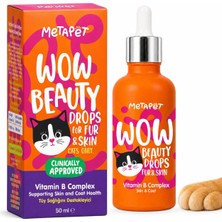 Kedi Tüy Dökülmesi Önleyici Vitamin Damlası, Tüy Dökümü Önleyici, B Complex Biotin Çinko, Kolajen, Balık Yağı - 50 ml