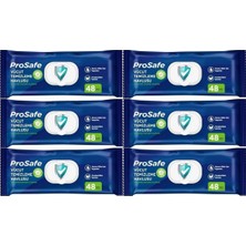 Hasta Vücut Temizleme Islak Mendil Havlu 48 Yaprak Xl (6 Lı Set) Plastik Kapak