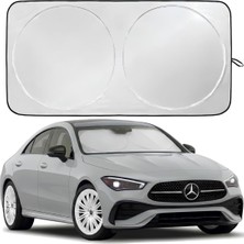 Araba Ön Cam Güneşlik Kolay Katlanabilir ve Yer Kaplamaz (150CM x 70CM) - Uv Koruma ve Isı Azaltma Otomobil Güneşlikleri - Dayanıklı ve Hafif Ön Cam Gölgelik - Standart Boyutlara Uygun