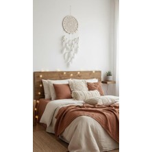 Düş Kapanı Makrome Dreamcatcher Ekru Kuş Tüyü Rüya Kapanı Duvar Süsü Elişi