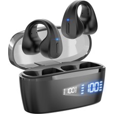 Kablosuz Kulaklıklar Bluetooth 5.3, Dahili Mikrofonlu Açık Kulak Klipsli Kulaklıklar, 30H Çalma Süresi, Şarj Kutusu Spor/egzersiz/spor Salonu/koşu Için LED Ekran Spor Kulaklıkları