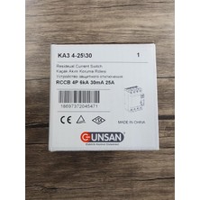 Tr Günsan Rccb 4p 25A 30MA Kaçak Akım Koruma Rölesi Ka3 4-25/30