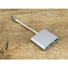 Kelepir Fırsatlar Type-C To HDMI 4K USB 3.0 Dönüştürücü Mac ile Uyumlubook Pro 2015 2016 2017 Samsung S8 S9 S10 Uyumlu Adaptör Gri