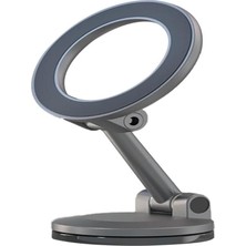 Araç Telefon Tutucu Manyetik, 360° Dönebilir, Gösterge Paneli ve Ön Cam Uyumlu, Siyah