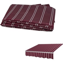 Bu Geri Çekilebilir Veranda Tentesi Yedek Kumaş, Dış Mekan Veranda Gölgelik Güneşlik Tente Örtüsü, 2,5 x 1,5 M Geri Çekilebilir Veranda Tentesi Yedek Üst Kapak Ağır Polyester Gölgelik (5,5x2 M (18 x