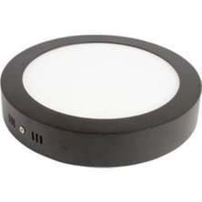 CT-5235 18 Watt Sıva Üstü Yuvarlak Siyah Kasa LED Panel Armatür 6400K Beyaz