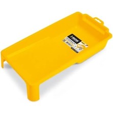 Plastik Mini Boya Kabı 31 cm x 15 cm – Sarı Rulo Boya Tava Kabı, Tırtıklı Süzme Yüzeyli Kestirme ve Rulo Boyacı Kabı