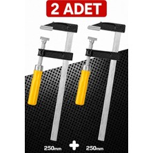 Zephoo 2 Adet Çelik F Tipi Mobilyacı Işkencesi 50X250MM ile 50X250 mm Marangoz F Kelepçesi