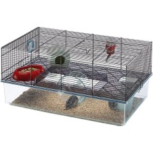 Favola Hamster Kafesi, Küçük Kemirgenler, Sağlam Plastik ve Metal, Aksesuarlar Dahil, 60 x 36,5 x 30 cm