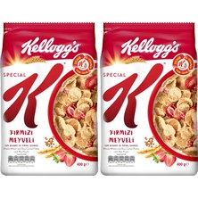 's Special K Kırmızı Meyveli Kahvaltılık Tam Buğday ve Pirinç Gevreği 400 Gr,tam Tahıllı,lif Kaynağı,%11 Yulaf Ezmesi,vişne ve Çilek Parçaları,demir ve 6 Vitamin Kaynağı,folik Asit ve Minarel