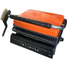 Ultra Plus Organik Demirdöküm Izgara& Tost Makinası Turuncu Izgara Aparatlı,fırçalı,yağdanlık