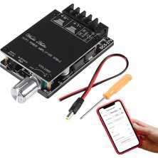 ZK-502C Bluetooth 5.0 Amplifikatör Kartı, 100W Ses Amfi Kartı Çift Kanallı DC8-24V, Parolasız Evdeki Pasif Hoparlörler Için Telefona Sessiz Bağlan TPA3116D2