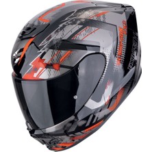 Scorpion Exo 391 Clutter Kapalı Motosiklet Kaskı Siyah  Kırmızı