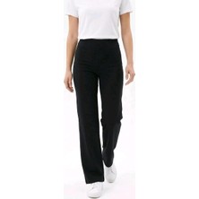 Hies Pantolon - Orta Kalınlıkta Kumaş, Çok Sağlam Dikişli Özel Üretim Yüksek Bel Kadın Comfort Flare Pantolon (Boy: 106 Cm)