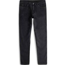 Knox Colton Skinny-Fit Korumalı Denim Kadın Motosiklet Pantolonu (Kısa Bacak) Koyu Gri