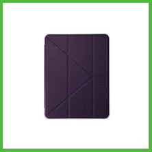 Bezos iPad Pro 13 (2024) Kılıf Color Karbon Tablet Kılıfı - Derin Mor Arz