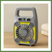 Bezos USB Şarjlı 2in1 Mini Fan ve Fener 10W ? 2 Kademe, Su Geçirmez, Taşınabilir HB006