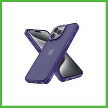 Bezos iPhone 15 Pro Uyumlu Kılıf Elegant Kapak - Derin Mor Arz