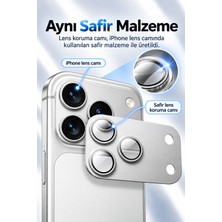 Apple iPhone 18 Pro Uyumlu Mohseven Premium Sapphire Alüminyum Safir Kamera Lens Koruyucu Gümüş
