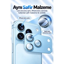 Apple iPhone 18 Pro Max Uyumlu Mohseven Premium  Sapphire Alüminyum Safir Kamera Lens Koruyucu Buzul Rengi