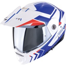 Scorpion Adx-2 Lewis Adv Motosiklet Kaskı Beyaz  Mavi  Kırmızı