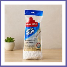 Nida Pamuklu Püsküllü Mop Başlığı 23CM Orta-Large (Klasik Sap) Nıda