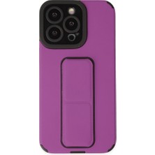 Raftan Topla Iphone 13 Pro Kılıf Mega Standlı Silikon - Mor