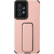 Raftan Topla Samsung Galaxy A53 5g Kılıf Mega Standlı Silikon - Pudra