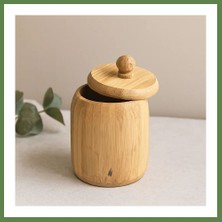 Bezos Kapaklı Ahşap Bambu Şekerlik 7.5 x 8.5 cm HB006