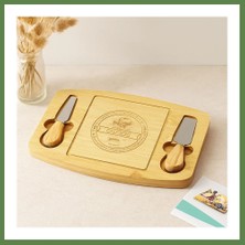Bezos Bambu Peynir Sunum Panosu 19X28,7X1,4 cm (2 Ahşap Bıçak) HB006