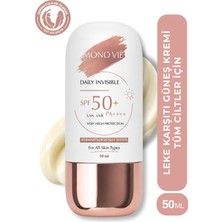 Mono Vié SPF 50+ Leke Karşıtı ve Aydınlatıcı Güneş Kremi 50 ml - Niacinamide, Ectoin ve Meyan Kökü - Parfümsüz