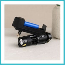 Defne Store Zoomlu Cob LED Metal El Feneri 9 cm (2in1) Dfnbez
