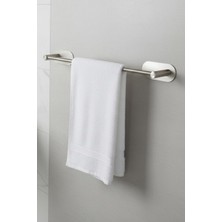 Tr Paslanmaz Çelik Oval Havluluk 45 Cm, 304 18/10 Çelik Oval Tabanlı Yapışkanlı Duvar Havlu As