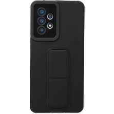 Raftan Topla Samsung Galaxy A53 5g Kılıf Mega Standlı Silikon - Siyah