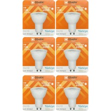 Tr 9W (70W) Beyaz Işık (6500K) GU10 LED Çanak Ampul, 6 Adet