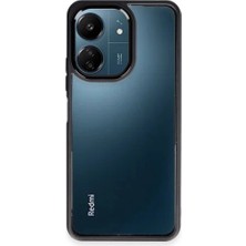 Raftan Topla Redmi 13C Kılıf Power Silikon - Siyah