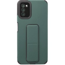 Raftan Topla Samsung Galaxy A03S Kılıf Mega Standlı Silikon - Yeşil