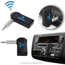 Tr Bluetooth Araç Müzik Alıcısı Aux 3.5mm Hands-Free Kablosuz Ses Adaptörü Dönüştürücü