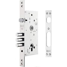 Tr 252 R Monoblok Çelik Kapı Kilidi - Krom (Bn Bilyalı Saten Silindirli)