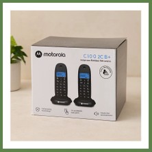 Bezos Kablosuz Dijital 2'li Telefon Seti - Arayan No Görme, 50 Hafıza (Siyah) HB006