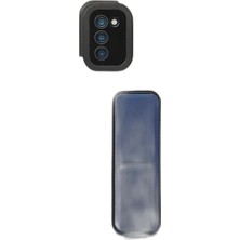 Raftan Topla Samsung Galaxy A03S Kılıf Mega Standlı Silikon - Mavi
