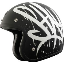 Torc T-50 Del Mar Wild One Açık Motosiklet Kaskı Mat Siyah  Gri